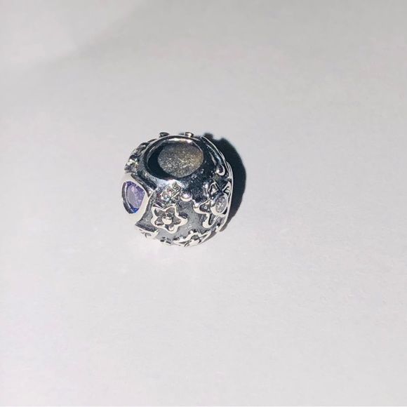 925 Solid Sterling Silver Amethyst Charm - Picture 8 of 9